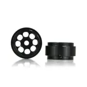 Staffs STAFFS94 Minilite Aluminum Wheels 15.8 x 8.5mm 2 Black 1:32 Slot Car Part