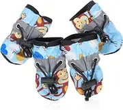 Happyyami 1 Set Pet Dog Soft Sole Shoes Little Pets Puking Grip Claws Waterproof Claws Shoe Dog para Modifying Claws Accessories Claws Dogs Animal Figurines Small Dog Shoes Soft Fabric Blue