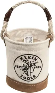 Mini Tool Bucket, All-Purpose Tool Bucket with Leather-Bottom, Nuts and Bolt Bag