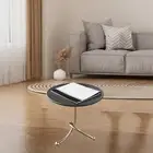 Small Side Table Bedside Table Minimalistic Metal Legs Ornament Round Furniture