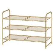 Simple Trending 3-Tier Stackable Shoe Rack, Expandable & Adjustable Shoe Shelf