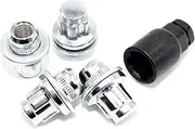 Set of 4 Veritek 12x1.25mm 1.47 Inch OEM Mag Washer Style Factory Replacement Chrome Lug Nut Wheel Locks for Nissan Infiniti Factory Wheels