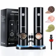 Electric Salt and Pepper Grinder Set Gifts for Women Grilling Men White Eleph...