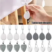 16/32x Stone Tablecloth Weights W/ Metal Clips Clamps Outdoor Table Cover Picnic
