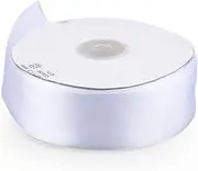 Ipetboom Solid Grosgrain Present Ribbon White Curling Ribbon for Crafts Present Wrapping High Density for Hair Bows Decorations