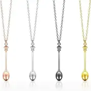 [Kintiva] Mini Tiny Coke Spoon Necklace, Snuff Necklace With Spoon, Sugar Necklace With Spoon