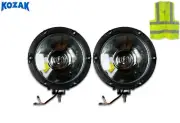 2 PC 6'' Inch LED Round Work Light Bar Spot Lamps w/ Bracket