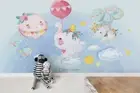 3D Elephant Balloon Wallpaper Wall Mural Removable Self-adhesive 220
