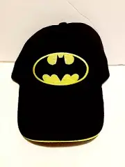 DC Comics Batman Baseball Cap Hat Boys Toddler Black Embroidered Logo New Gift
