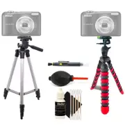 Tall Tripod + Flexible Tripod + Cleaning Accessory Kit for Nikon Coolpix A10