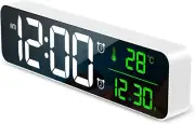 Digital Clock Large Display Newest 10.5'' Digital Wall Clock for Living Room Tem