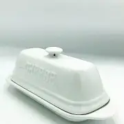 Gourmet Village Covered White Cheese Fromage Dish