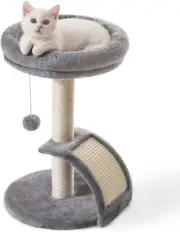 Small Cat Tree Tower Scratching Post Modern Kitten Tower Indoor Cats