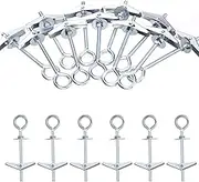 Glarks 15pcs M5 O-Shaped Eye Bolt Toggle Anchors Set for Drywall, Toggle Bolts, Butterfly Anchors, Spring Toggle Wing Bolts for Ceiling, Sheetrock, Hollow Wall