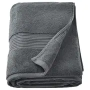 FREDRIKSJÖN bath sheet, dark grey, 100x150 cm