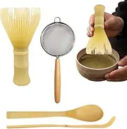 jamgeery Matcha Whisk Set,Japanese Tea Blender Kit - Matcha Tea Making Kit with Strainer, Spoon for Matcha Lovers, Mother, Grandmother, Girlfriend