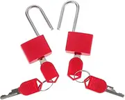 Homoyoyo 2 Sets Mini Lock Padlock Small Lock Suitcases Small Padlock Mini Locker Plastic Red
