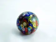 M Design Art Glass Mouth Blown Mix Millefiori Handmade Paperweight S Pw-105