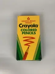 MINI Crayola Colored Pencils 1992 VTG 6 Colors NOS