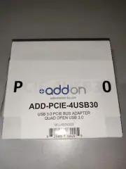 Addon USB 3.0 PCIE Bus Adapter Quad Open USB 3.0 ADD-PCIE-4USB30