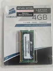 New Corsair 4GB (1x4GB) DDR3 1066 MHz (PC3 8500) Laptop Memory 1.5V