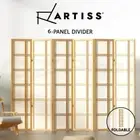Artiss 6 Panel Room Divider Screen Partition Privacy Wood Stand Nova Natural