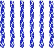 Braided Havdalah Candle Blue and White Wax Handcrafted for Motzei Shabbat -6 Pack- Kosher Made in Israel Candles (11 inch)