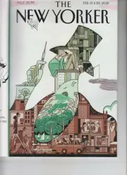 EUSTACE TILLEY AT NINETY-SIX THE NEW YORKER MAGAZINE FEBRUARY 15 2021 NO LABEL