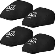 [outret] 4 Pieces Men's Flat Cap Gatsby Newsboy Hat Driving Cabbie Hunting Cap