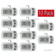 10Pack LCD Digital Fridge Thermometer W/ Hook Anti-Humidity Refrigerator Freezer