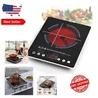 Versatile 110V Electric Cooktop with Kids Safety Lock & Timer - 9 Power Levels