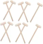 Toyvian 10pcs Mini Wooden Mallets Safe Hammering Tools for Compact Wood Hammers for Building Blocks Hand Training Lightweight and Easy to Use