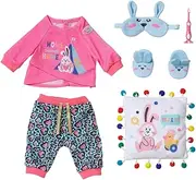 BABY born Bath Deluxe Good Night 832714 -Clothing Accessories for 43cm Dolls for Toddlers - Includes Sleeping Mash, Pillow & Toothbrush - Suitable from 3 Years