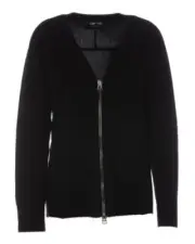 Tom Ford Womens Knited Zip Up Sweater In Black
