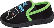[Ultimate Kids] Boys Epic Gamer Slippers Kids Gaming Game Controller Slip On House Shoes with Warm Fleece Lining