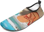 [BTCOWZRV] Water Shoes for Women Men Beach Flip Flops Water Sports Shoes Slip-on Breathable Lightweight Athletic Aqua Sock
