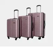 Skyline 3pc Hardside Spinner Luggage Set - Rose Gold - 20" 24" 28" - Durable...
