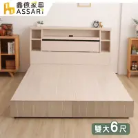 在飛比找momo購物網優惠-【ASSARI】本田房間組二件 插座床箱+3分床底(雙大6尺