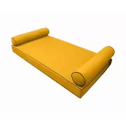 |SLIPCOVER ONLY|S5 Daybed Mattress Bolster Covers Contrast Pipe Trim Twin AD108