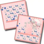 Beach Bum Sun NPM - 2 Premade Scrapbook Pages - EZ Layout 6103