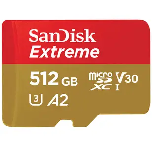 SANDISK 512G 1TB EXTREME MicroSDXC UHS-I A2 U3 記憶卡 讀190 寫130