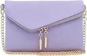 [FashionPuzzle] Envelope Wristlet Clutch Crossbody Bag with Chain Strap