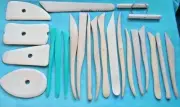 22 pcs Wood Wooden Plastic Clay Modeling Tool Set Polymer Clay Tools Sculpting