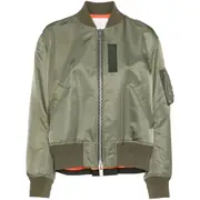 [Sacai] Sacai Zip-up Bomber Jacket I NUMERIC GREEN