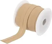 uxcell 1 Inch Single Fold Bias Tape Polyester Continuous Bulk Bias Tape for Sewing, Seaming Quilting Hemming Binding Crafts (Khaki 25 Yards)