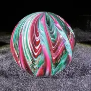 3 1/8” Sam Hogue Multi Color Paperweight Sign & Dated 2008