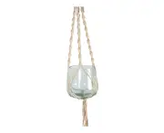 Maine & Crawford Cori 100cm Pot Plant Hanger Home Decor w/ Glass Vase Cream