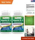 Vitamin B-12 as Methylcobalamin Methyl B12, 6000 mcg 60 Sublingual Tablets 60...