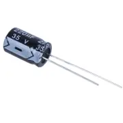 10 x 220uF 35V 105C Radial Electrolytic Capacitor 8x12mm Black