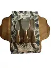 New CHARCUTERIE Cheese Board Natural Elements ACACIA WOOD & Knife Set 4 pieces